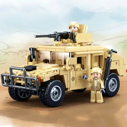 Sluban MOC Building Block Set: Armored Humvee H1 Off-Road Car, Model SB0837
