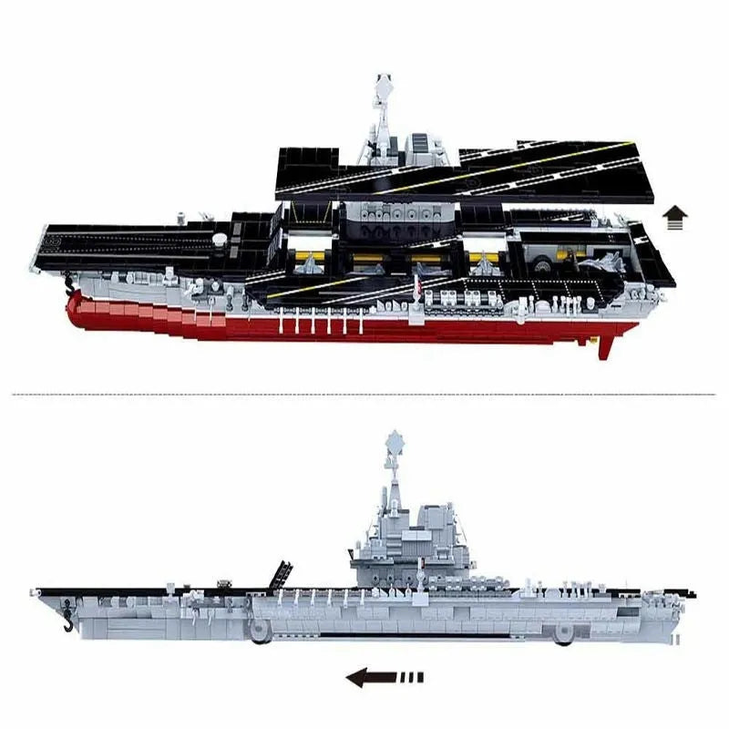 Sluban MOC Building Block Set: Navy 002 Aircraft Carrier, Model SB0698