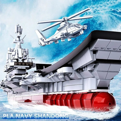 Sluban MOC Building Block Set: Navy 002 Aircraft Carrier, Model SB0698