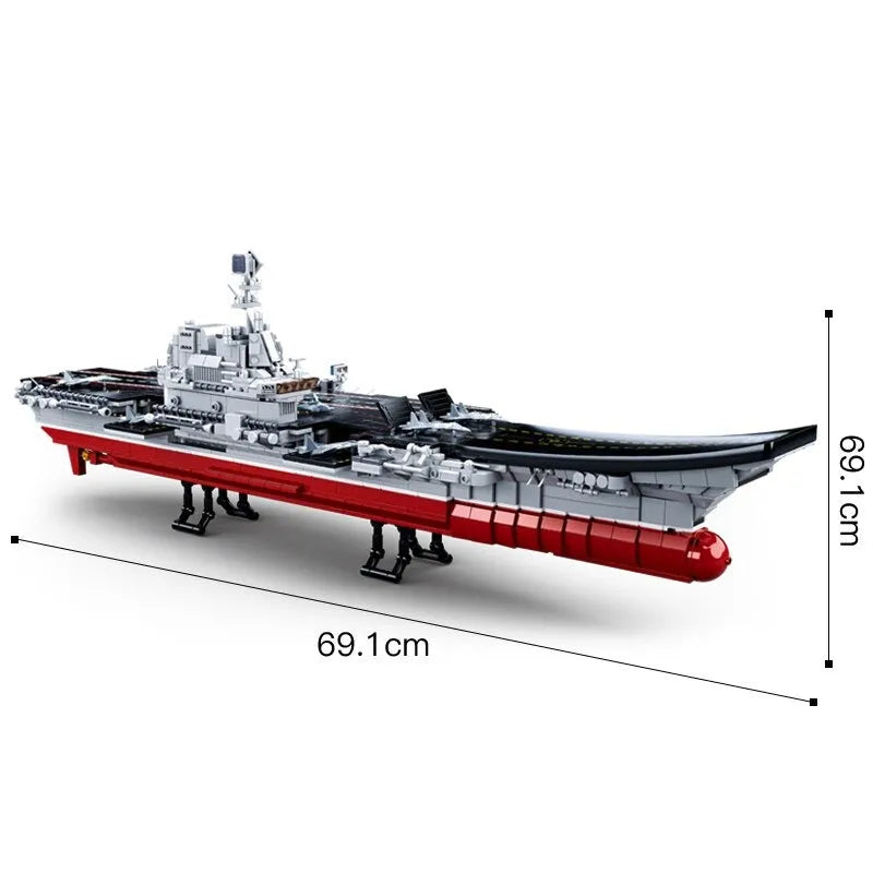 Sluban MOC Building Block Set: Navy 002 Aircraft Carrier, Model SB0698