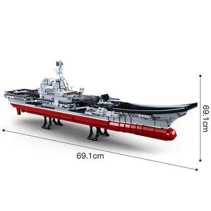 Sluban MOC Building Block Set: Navy 002 Aircraft Carrier, Model SB0698