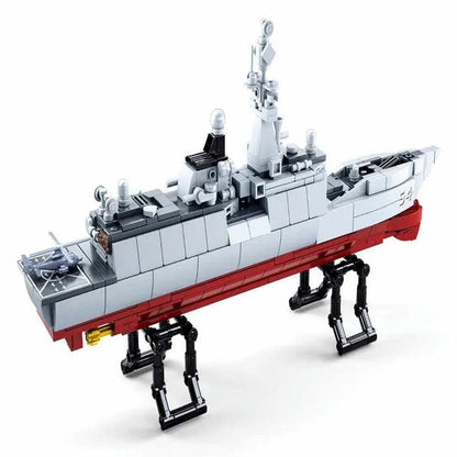 Sluban MOC Building Block Set: NAVY 054A Escort Warship, Model SB0702