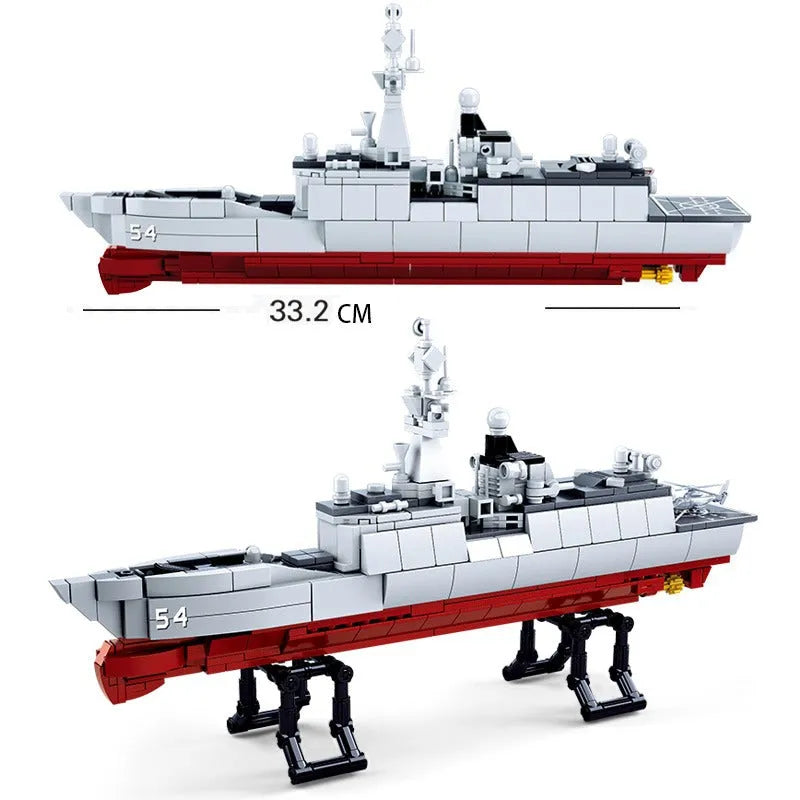 Sluban MOC Building Block Set: NAVY 054A Escort Warship, Model SB0702