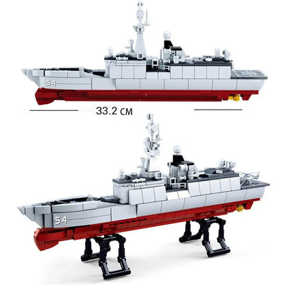 Sluban MOC Building Block Set: NAVY 054A Escort Warship, Model SB0702
