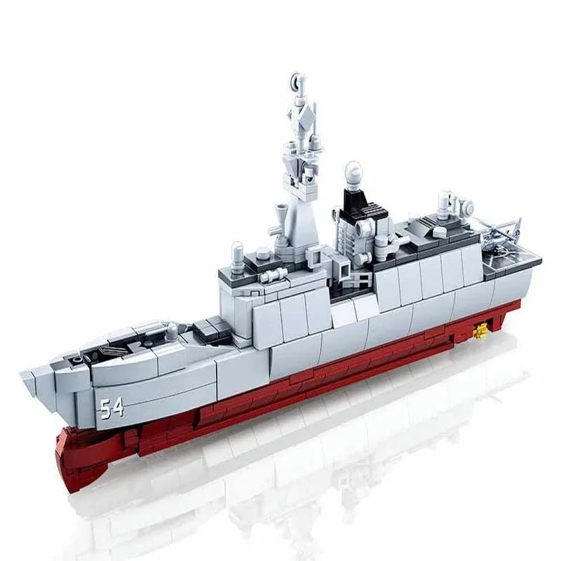 Sluban MOC Building Block Set: NAVY 054A Escort Warship, Model SB0702