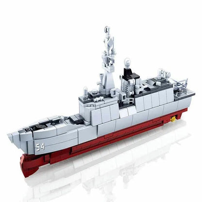 Sluban MOC Building Block Set: NAVY 054A Escort Warship, Model SB0702