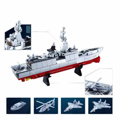 Sluban MOC Building Block Set: NAVY 054A Escort Warship, Model SB0702