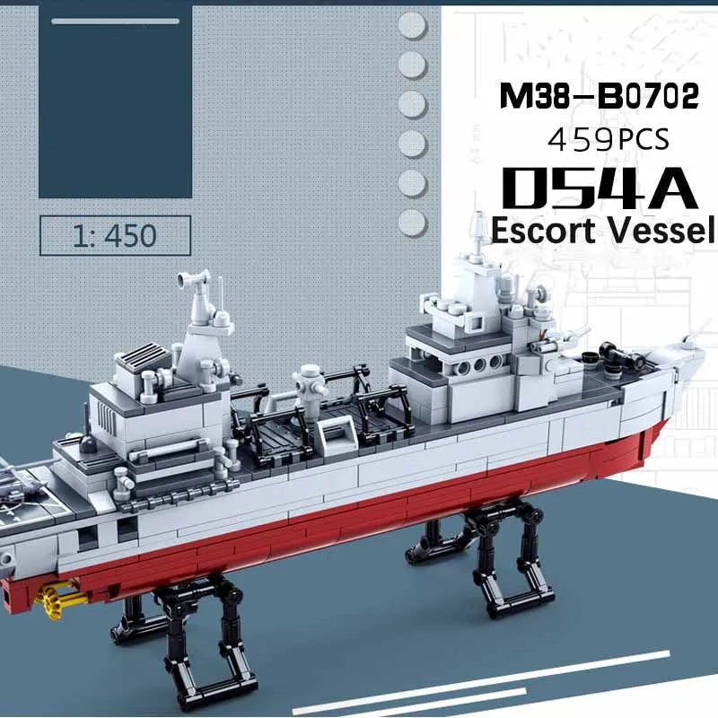 Sluban MOC Building Block Set: NAVY 054A Escort Warship, Model SB0702
