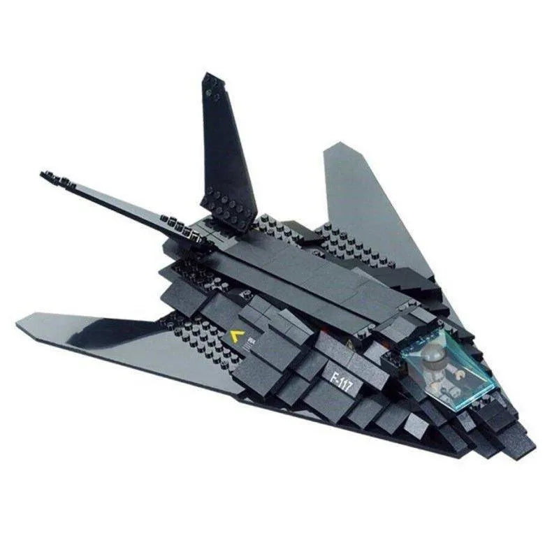 Sluban MOC Building Block Set: Stealth Bomber Jet F-117 Aircraft, Model SB0108