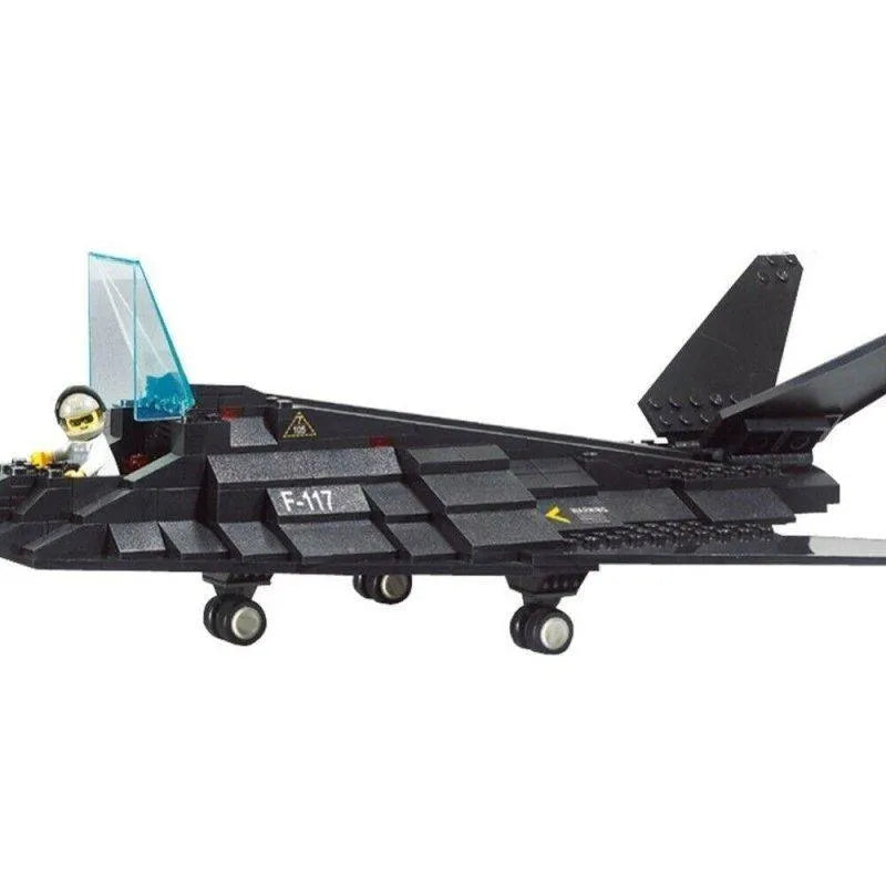 Sluban MOC Building Block Set: Stealth Bomber Jet F-117 Aircraft, Model SB0108