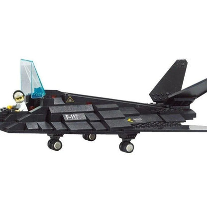 Sluban MOC Building Block Set: Stealth Bomber Jet F-117 Aircraft, Model SB0108