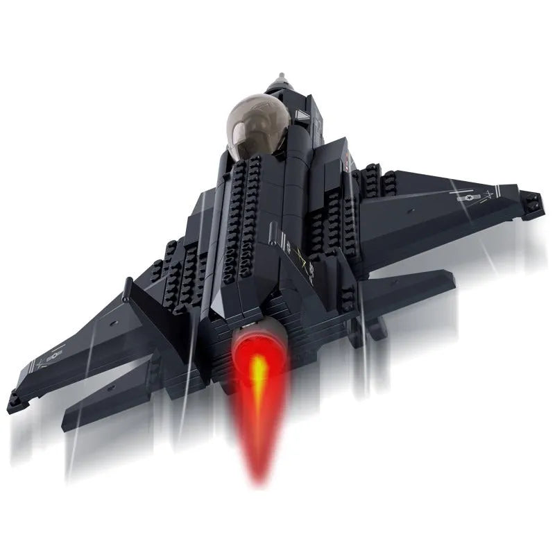Sluban MOC Building Block Set: Stealth Fighter Jet F-35 Aircraft, Model SB0510
