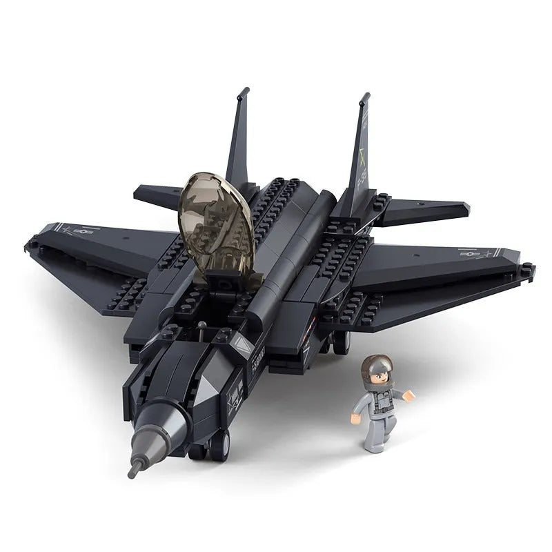 Sluban MOC Building Block Set: Stealth Fighter Jet F-35 Aircraft, Model SB0510