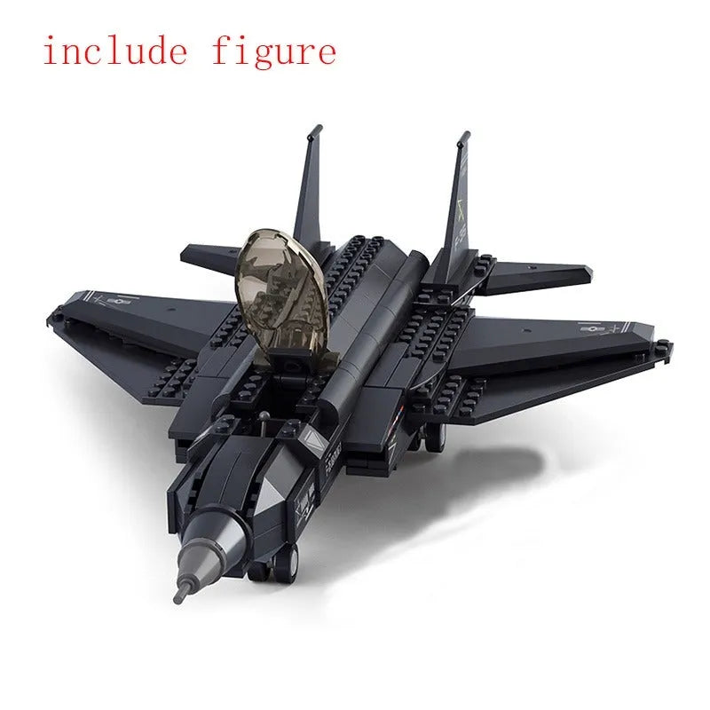 Sluban MOC Building Block Set: Stealth Fighter Jet F-35 Aircraft, Model SB0510