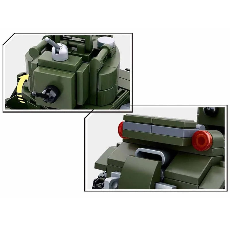 Sluban MOC Building Block Set: WW2 BT7 Fast Tank, Model SB0686