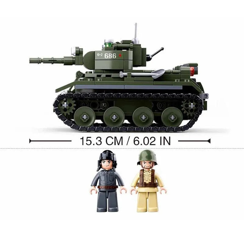 Sluban MOC Building Block Set: WW2 BT7 Fast Tank, Model SB0686