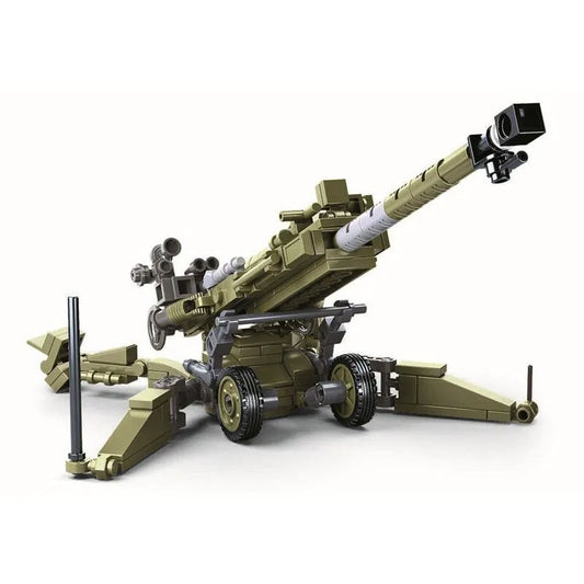 Sluban MOC Building Block Set: WW2 M777 Light Artillery Gun, Model SB0890