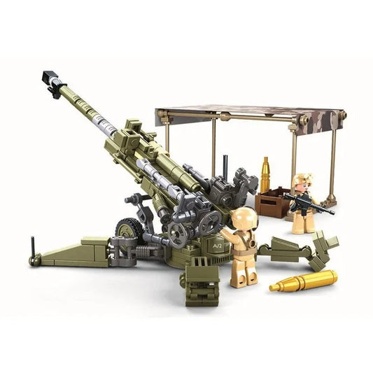 Sluban MOC Building Block Set: WW2 M777 Light Artillery Gun, Model SB0890