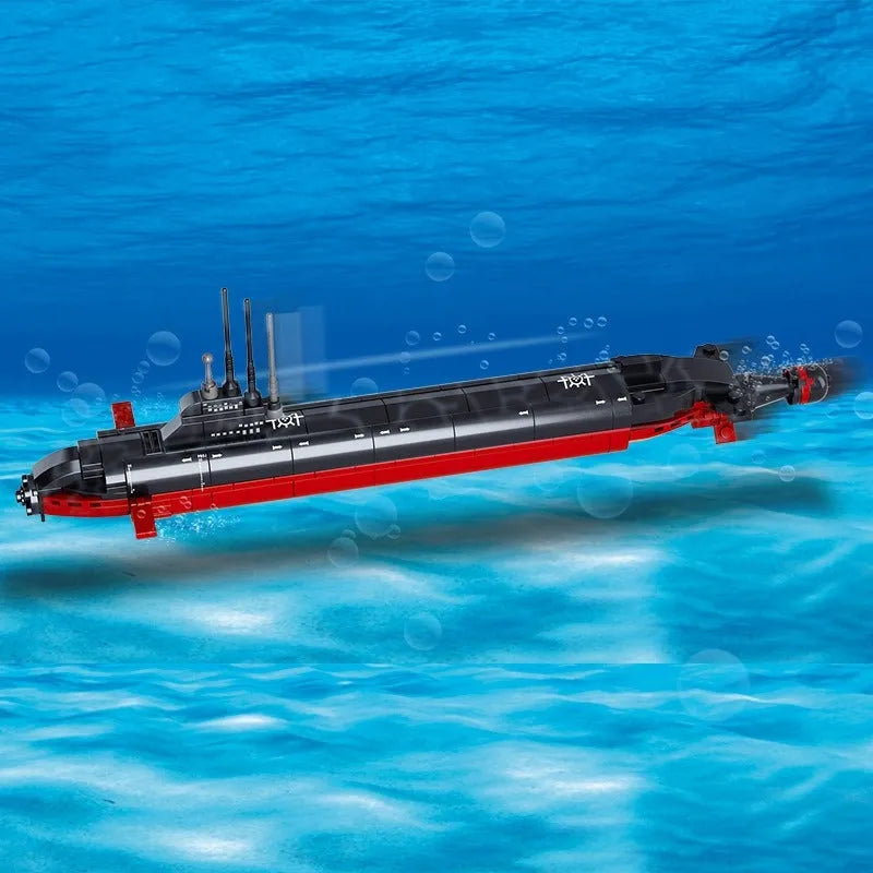 Sluban MOC Building Block Set: WW2 Navy Nuclear Submarine, Model SB0391