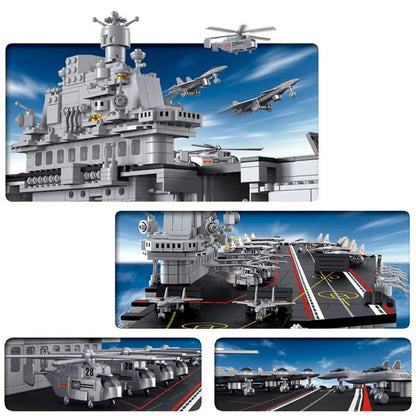 Sluban MOC Building Block Set: WW2 Aircraft Carrier Warship, Model SB0388