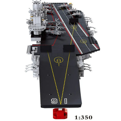 Sluban MOC Building Block Set: WW2 Aircraft Carrier Warship, Model SB0388