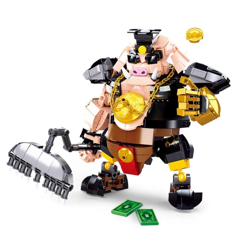Sluban Building Block Set: Movie King Monkie Pig Warrior Mecha, Model SB1009