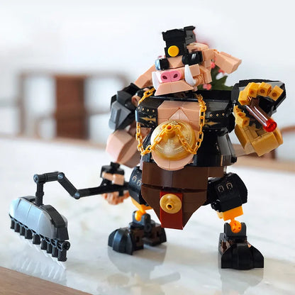 Sluban Building Block Set: Movie King Monkie Pig Warrior Mecha, Model SB1009