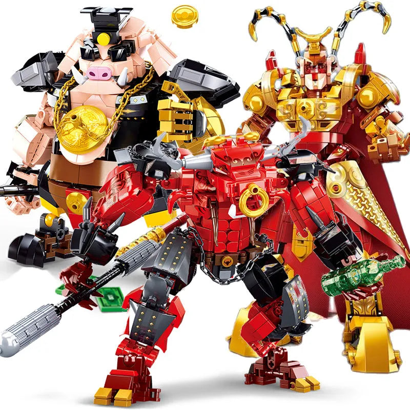 Sluban Building Block Set: Movie King Monkie Pig Warrior Mecha, Model SB1009
