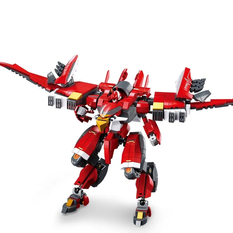 Sluban Building Block Set: Transformer Mecha Robot Alpha Hurricane Flame, Model SB1139