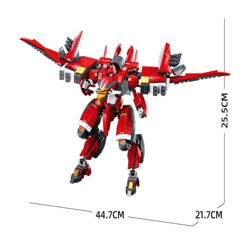 Sluban Building Block Set: Transformer Mecha Robot Alpha Hurricane Flame, Model SB1139