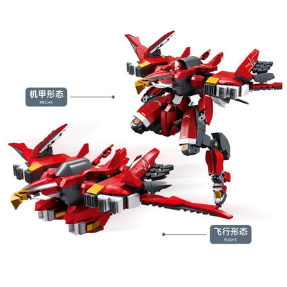 Sluban Building Block Set: Transformer Mecha Robot Alpha Hurricane Flame, Model SB1139