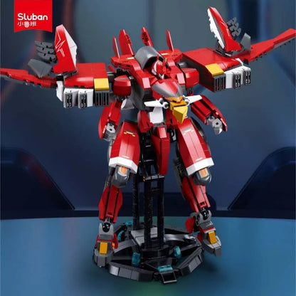 Sluban Building Block Set: Transformer Mecha Robot Alpha Hurricane Flame, Model SB1139