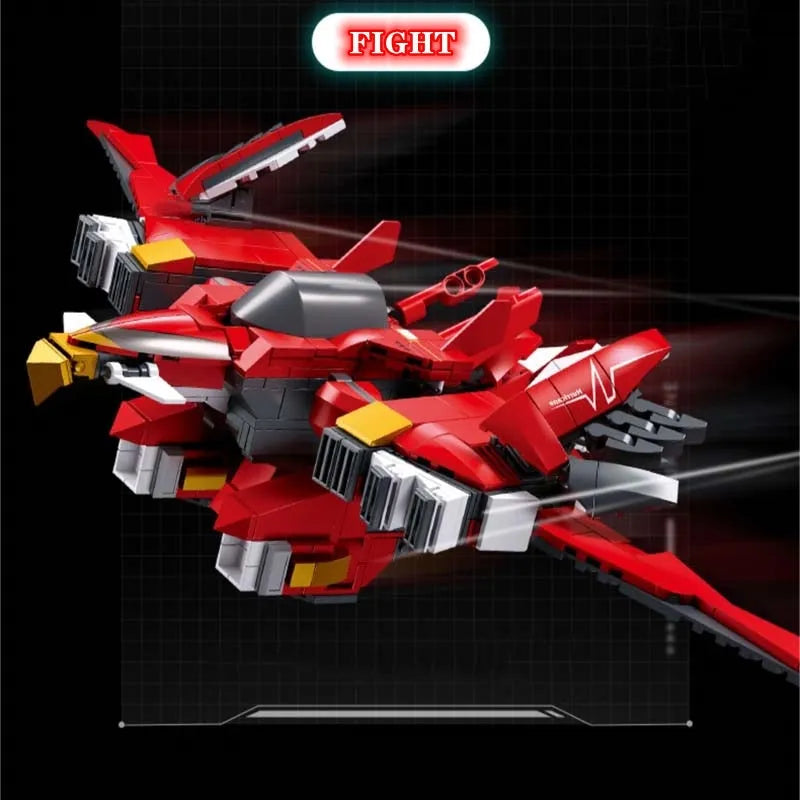 Sluban Building Block Set: Transformer Mecha Robot Alpha Hurricane Flame, Model SB1139