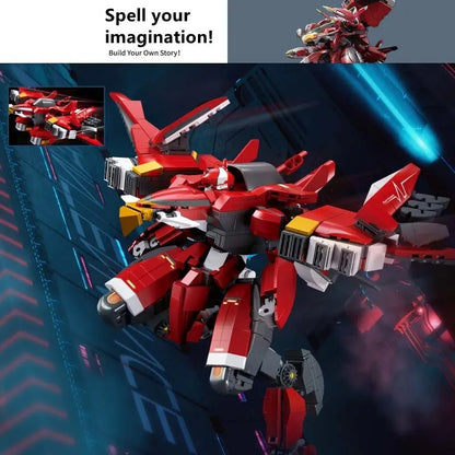 Sluban Building Block Set: Transformer Mecha Robot Alpha Hurricane Flame, Model SB1139