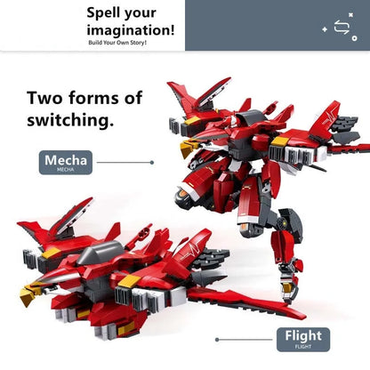 Sluban Building Block Set: Transformer Mecha Robot Alpha Hurricane Flame, Model SB1139