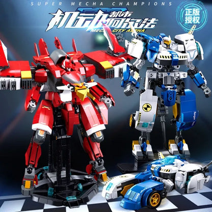 Sluban Building Block Set: Transformer Mecha Robot Alpha Hurricane Flame, Model SB1139