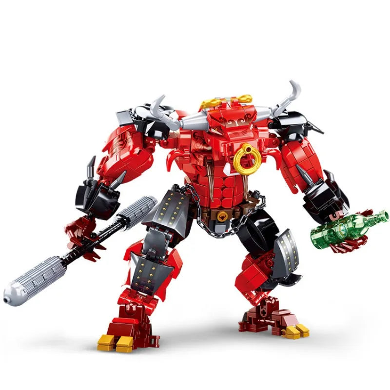 Sluban Building Block Set: Transformers Bull Demon Mecha Warrior, Model SB1008
