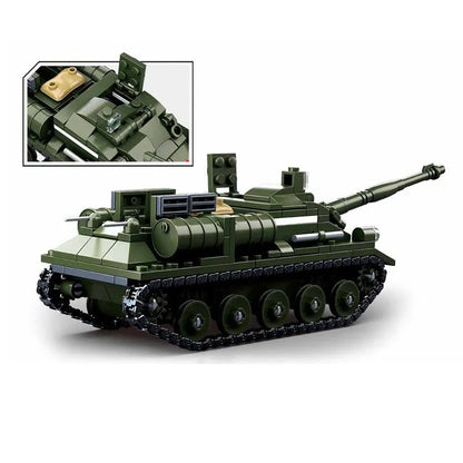 Sluban MOC Building Block Set: WW2 MOC Military SU85 Tank Destroyer, Model SB0687