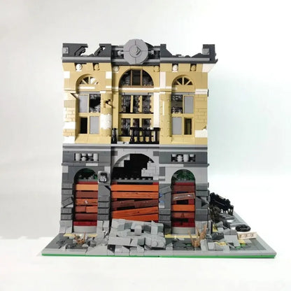 Super 18 K MOC Building Block Set: K126 Experts Ruin City Bank Apocalypse