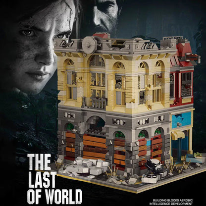 Super 18 K MOC Building Block Set: K126 Experts Ruin City Bank Apocalypse