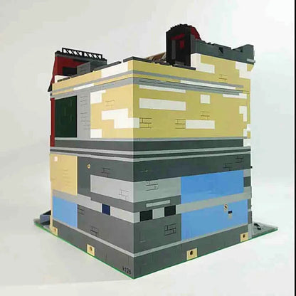 Super 18 K MOC Building Block Set: K126 Experts Ruin City Bank Apocalypse