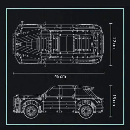 Super 18 K MOC Motorized Building Block Set: Luxury Classic Car RR Cullinan K93B