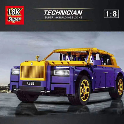 Super 18 K MOC Motorized Building Block Set: Luxury Classic Car RR Cullinan K93B