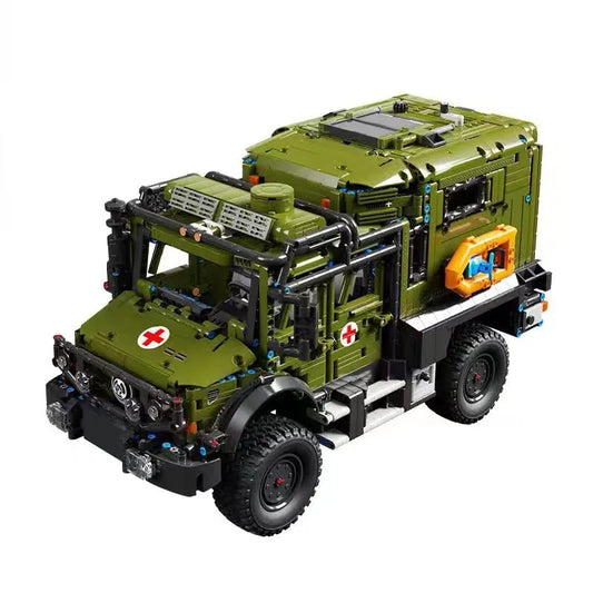TiaGole Motorized Building Block Set: Off Road Ambulance Army Rescue Vehicle, Model T4023
