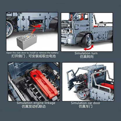 TiaGole MOC Motorized Building Block Set: Trucks Engineering Car T5021
