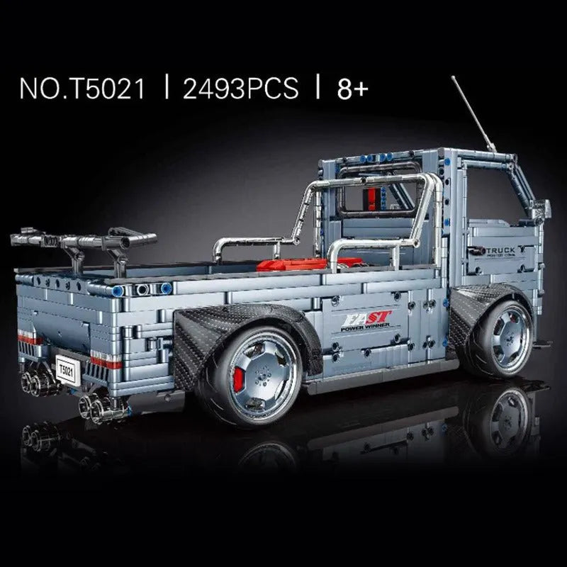 TiaGole MOC Motorized Building Block Set: Trucks Engineering Car T5021