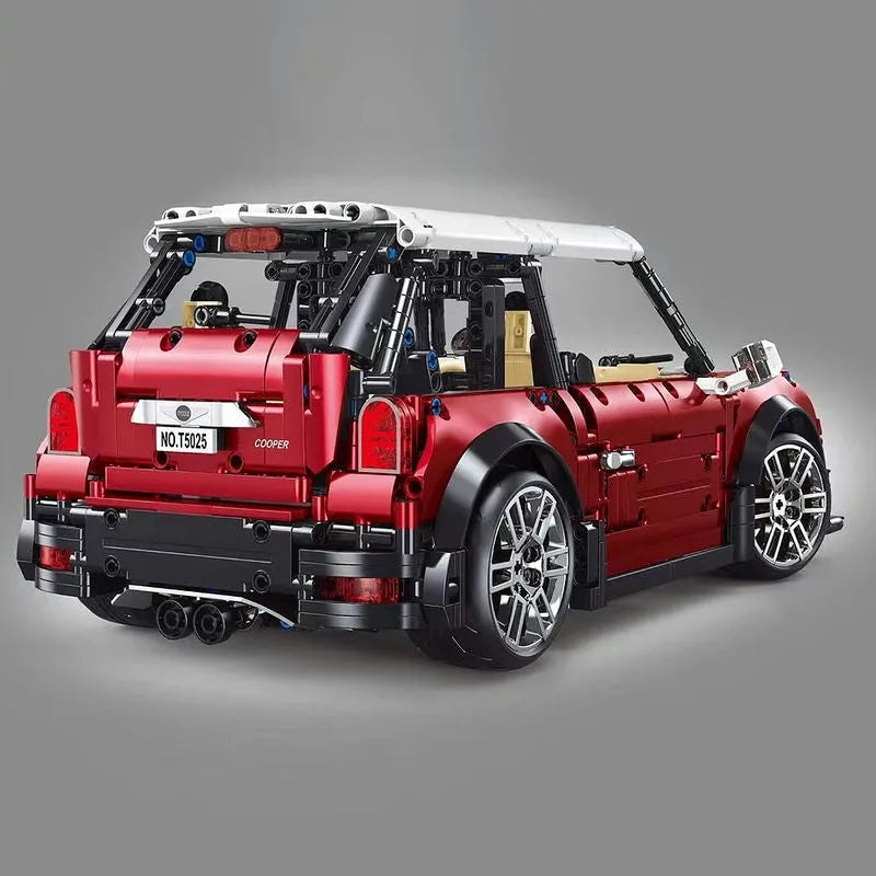 TiaGole MOC Motorized Building Block Set: Classic MINI Cooper S Sports Car T5025B