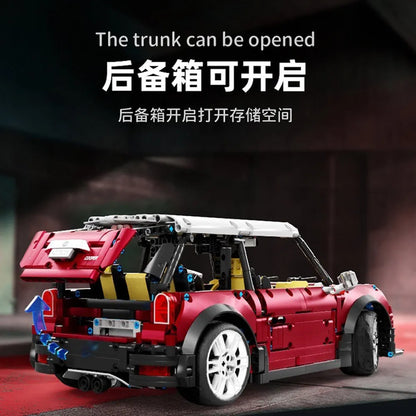 TiaGole MOC Motorized Building Block Set: Classic MINI Cooper S Sports Car T5025B