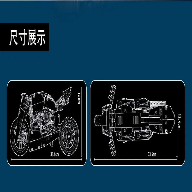TiaGole MOC Building Block Set: Classic Motorcycle Ducati Diavel 1260 T3035