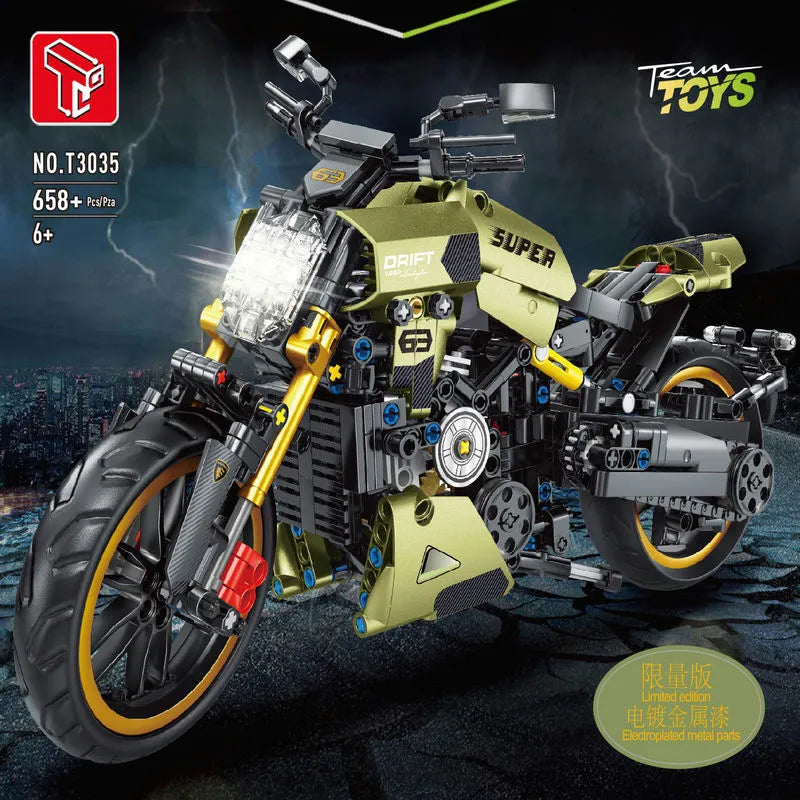 TiaGole MOC Building Block Set: Classic Motorcycle Ducati Diavel 1260 T3035